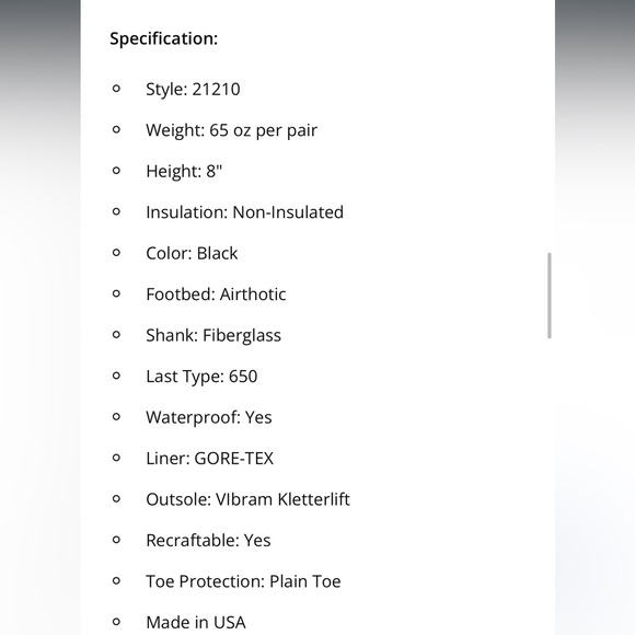 Danner 8” Acadia men’s lace up boots in black, size 9 - Picture 16 of 17